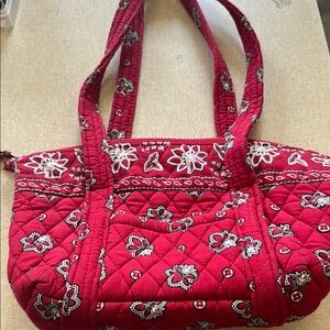 Vera Bradley Red Quilted Shoulder Bag
